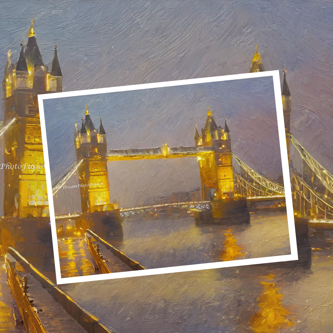 Twilight Elegance: Tower Bridge's Dreamy Canvas