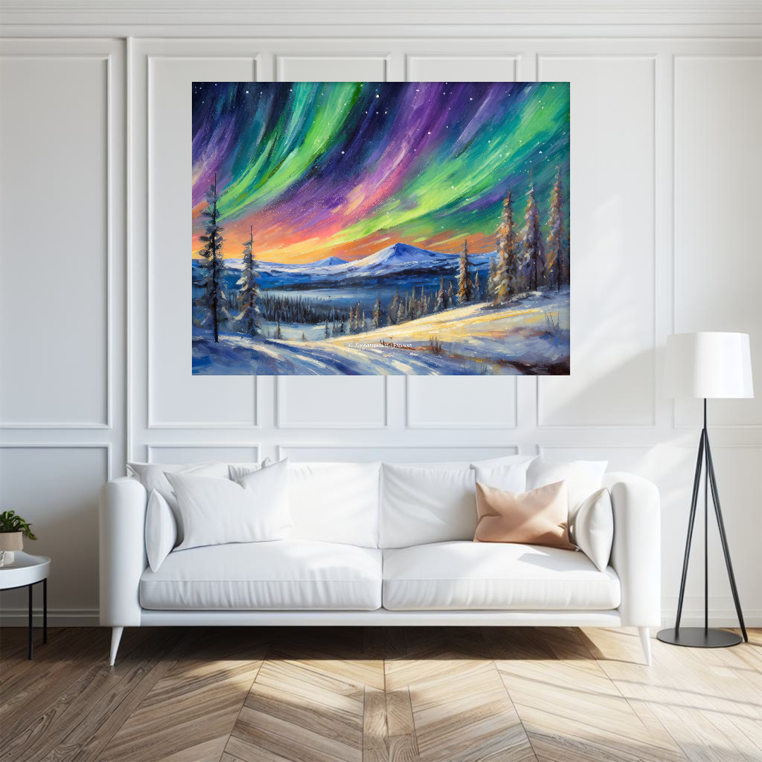 Whispers of Aurora: A Northern Lights Canvas